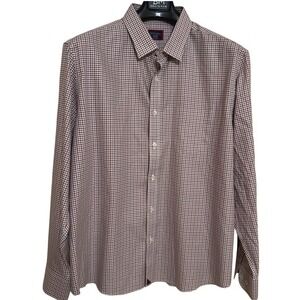 UNTUCKit Button Down Shirt Men's XXL Long Sleeve Red Blue Check Wrinkle Free